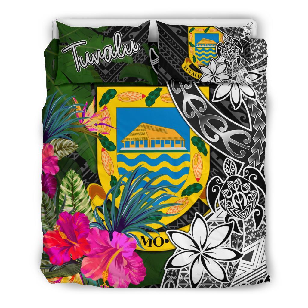 Tuvalu Bedding Set - Turtle Plumeria Banana Leaf - Polynesian Pride