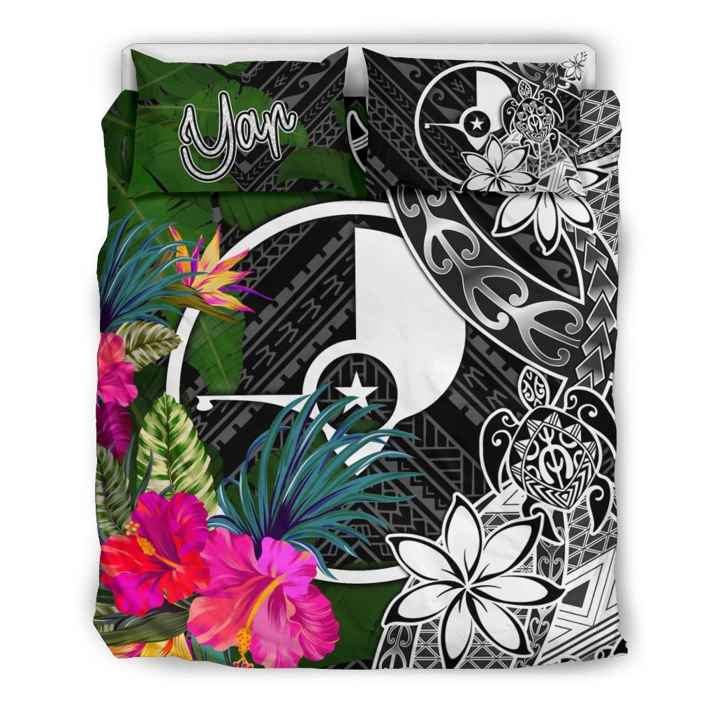 Yap Bedding Set - Turtle Plumeria Banana Leaf - Polynesian Pride