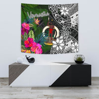 Vanuatu Tapestry - Turtle Plumeria Banana Leaf - Polynesian Pride