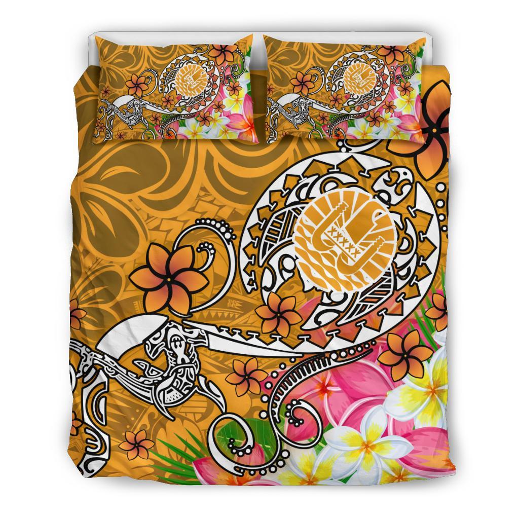 Tahiti Bedding Set - Turtle Plumeria (Gold) - Polynesian Pride