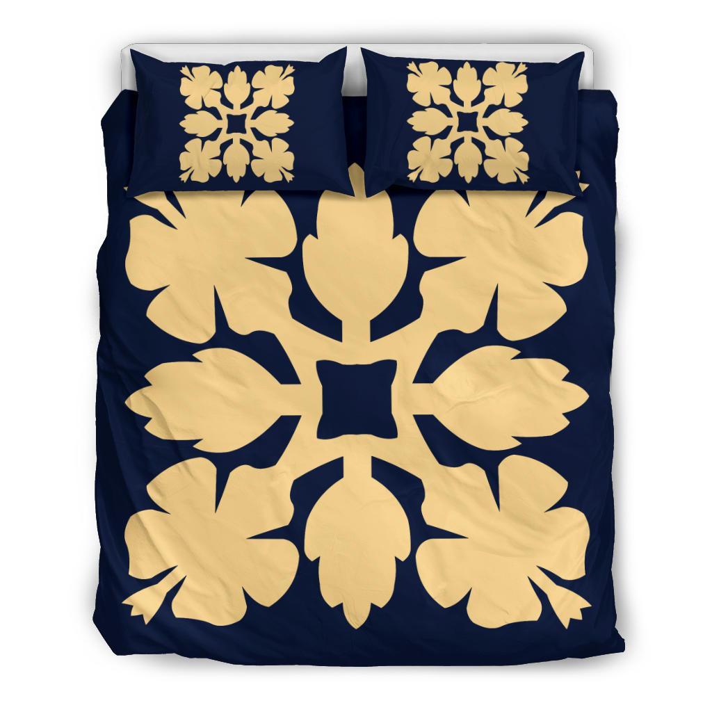 Hawaiian Bedding Set Royal Pattern - Indigo - C1 Style Indigo - Polynesian Pride