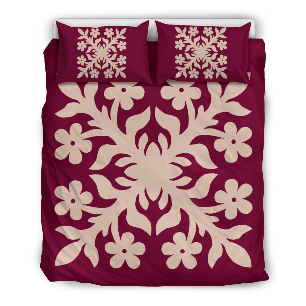 Hawaiian Bedding Set Royal Pattern - Pink - C2 Style Pink - Polynesian Pride