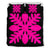 Hawaiian Royal Pattern Bedding Set - Black And Pink - D1 Style Pink - Polynesian Pride