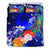 Federated States of Micronesia Bedding Set - Humpback Whale with Tropical Flowers (Blue) - Polynesian Pride