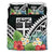 Fiji Bedding Set - Fiji Coat of Arms & Polynesian Tropical Flowers White - Polynesian Pride