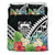 Tuvalu Bedding Set - Tuvalu Coat of Arms & Polynesian Tropical Flowers White - Polynesian Pride