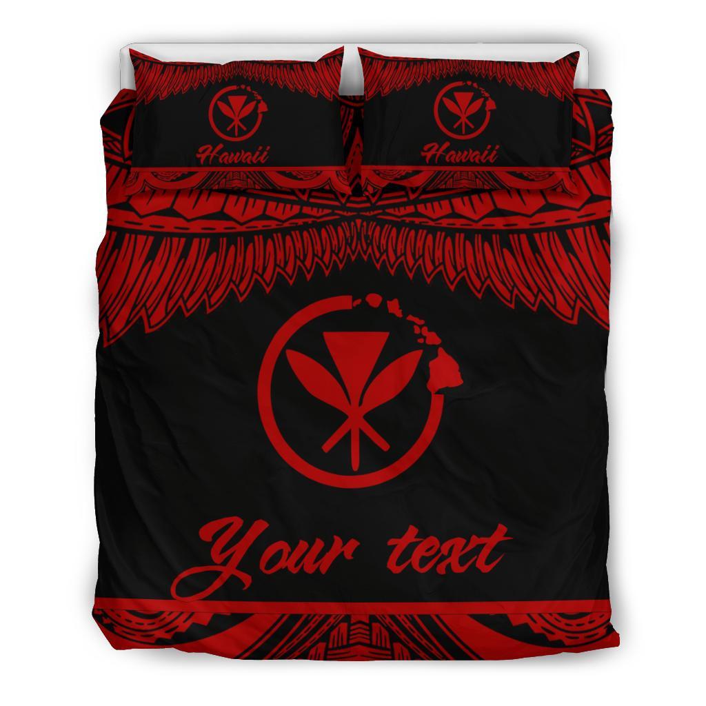 Hawaii Polynesian Custom Personalised Bedding set - Hawaii Pride Red Version - Polynesian Pride