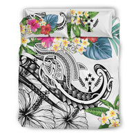 Kosrae Polynesian Bedding Set - Summer Plumeria (White) - Polynesian Pride