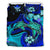 Kanaka Maoli (Hawaiian) Bedding Set Wave Polynesian Turtle Hibiscus Blue - Polynesian Pride