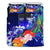 Fiji Bedding Set - Humpback Whale with Tropical Flowers (Blue) - Polynesian Pride