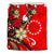 Cook Islands Bedding Set - Tribal Flower With Special Turtles Red Color - Polynesian Pride