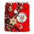 Niue Bedding Set - Tribal Flower With Special Turtles Red Color - Polynesian Pride