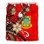 Tuvalu Polynesian Bedding Set - Tribal Flower With Special Turtles Red Color - Polynesian Pride