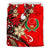 Pohnpei Bedding Set - Tribal Flower With Special Turtles Red Color - Polynesian Pride