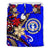 Northern Mariana Bedding Set - Tribal Flower With Special Turtles Blue Color - Polynesian Pride