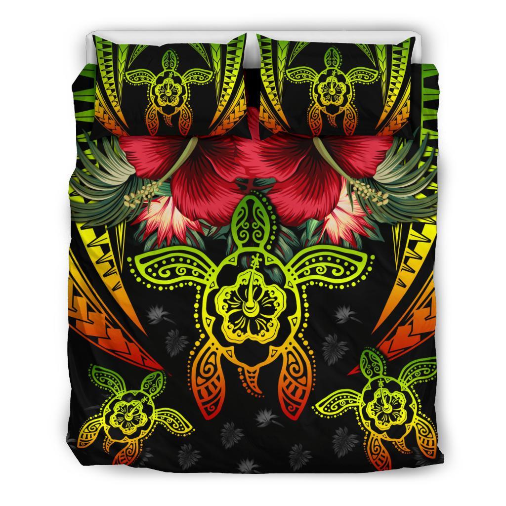 Hawaii Turtle Tropical Polynesian Bedding Set - Iris Style - AH Reggae - Polynesian Pride