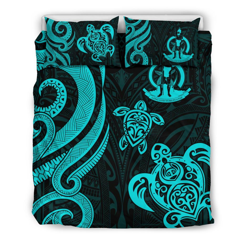 Vanuatu Bedding Set - Turquoise Tentacle Turtle - Polynesian Pride