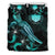 CNMI Polynesian Bedding Set - Turtle With Blooming Hibiscus Turquoise - Polynesian Pride