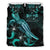 Fiji Polynesian Bedding Set - Turtle With Blooming Hibiscus Turquoise - Polynesian Pride