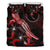 Chuuk Polynesian Bedding Set - Turtle With Blooming Hibiscus Red - Polynesian Pride