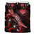 CNMI Polynesian Bedding Set - Turtle With Blooming Hibiscus Red - Polynesian Pride