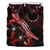 Cook Islands Polynesian Bedding Set - Turtle With Blooming Hibiscus Red - Polynesian Pride