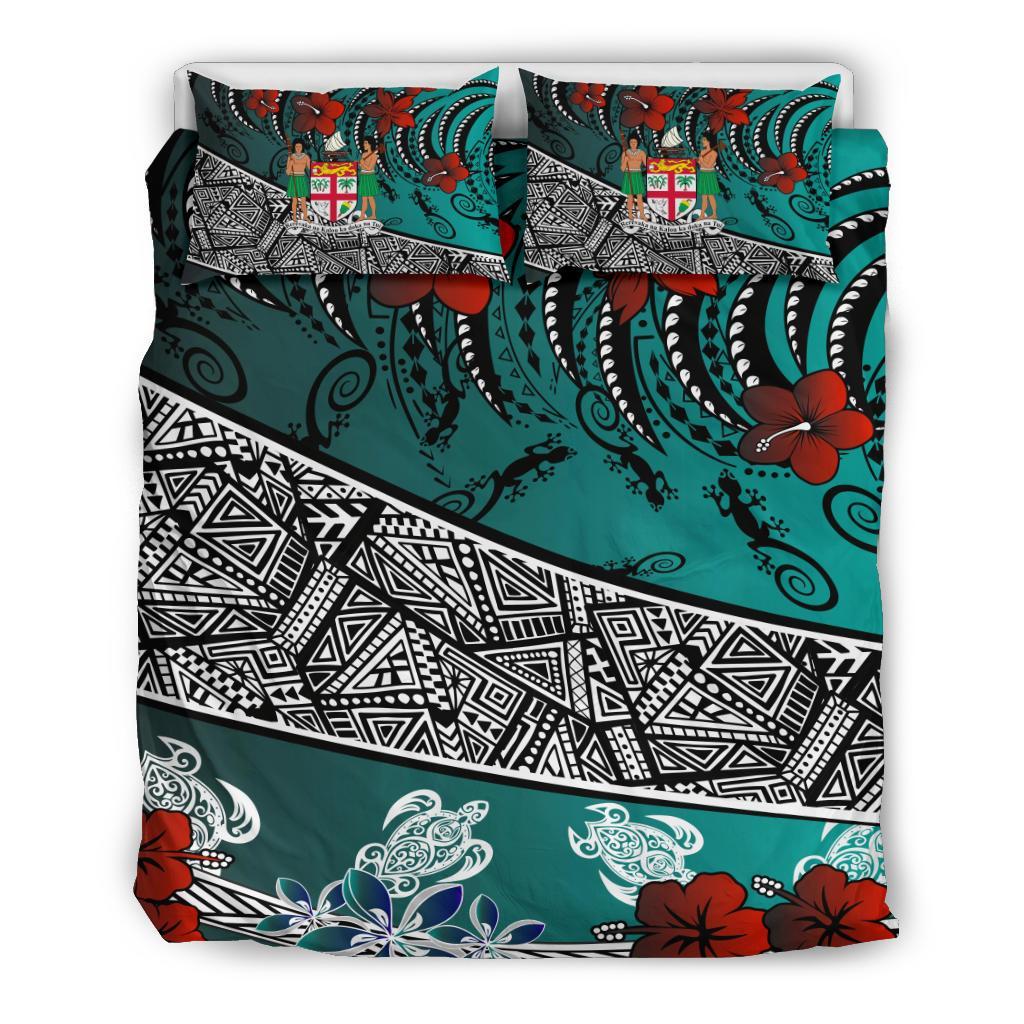 Fiji Bedding Set - Lizard And Turtle Green - Polynesian Pride