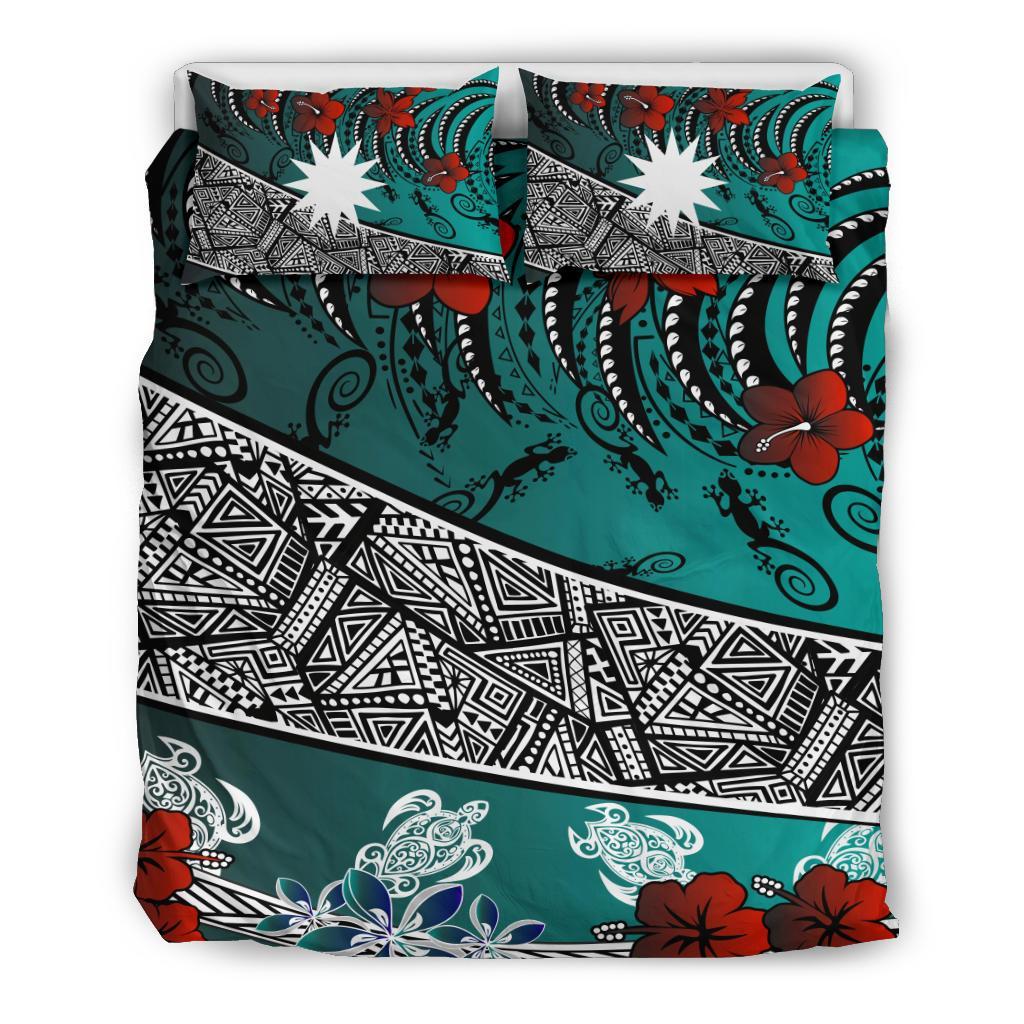 Nauru Bedding Set - Lizard And Turtle Green - Polynesian Pride