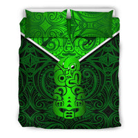New Zealand Maori Rugby Bedding Set Pride Version - Green - Polynesian Pride