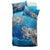 Hawaiian Turtle Swim With Fish In The Ocean Polynesian Bedding Set - Polynesian Pride