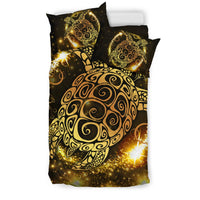 Turtle Golden Hawaiian Duvet Cover Set - Polynesian Pride