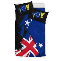 Cook Islands Special Grunge Flag Bedding Set - Polynesian Pride