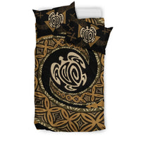 Hawaiian Duvet Cover Set - Tapa Honu Turtle - Polynesian Pride