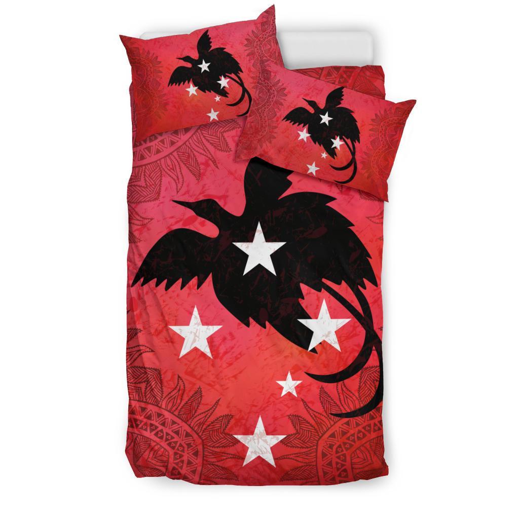 Papua New Guinea Duvet Cover Set - Papua New Guinea Flag Papua New Guinea Red - Polynesian Pride
