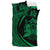 Hawaiian Tiki Polynesian Bedding Set Circle Style Green - Polynesian Pride