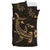 Hawaiian Map Hamerhead Shark Polynesian Gold Bedding Set - Polynesian Pride