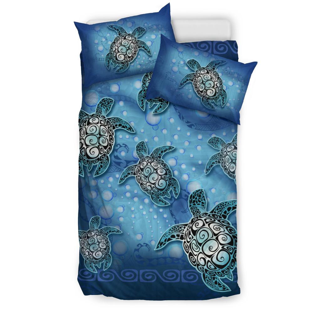 Turtle Duvet Cover Set - Light Sea - Polynesian Pride