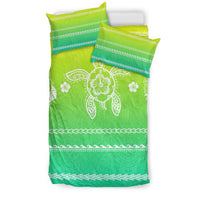 Hawaiian Turtle Hibiscus Yellow And Green Bedding Set - Color Style - Polynesian Pride