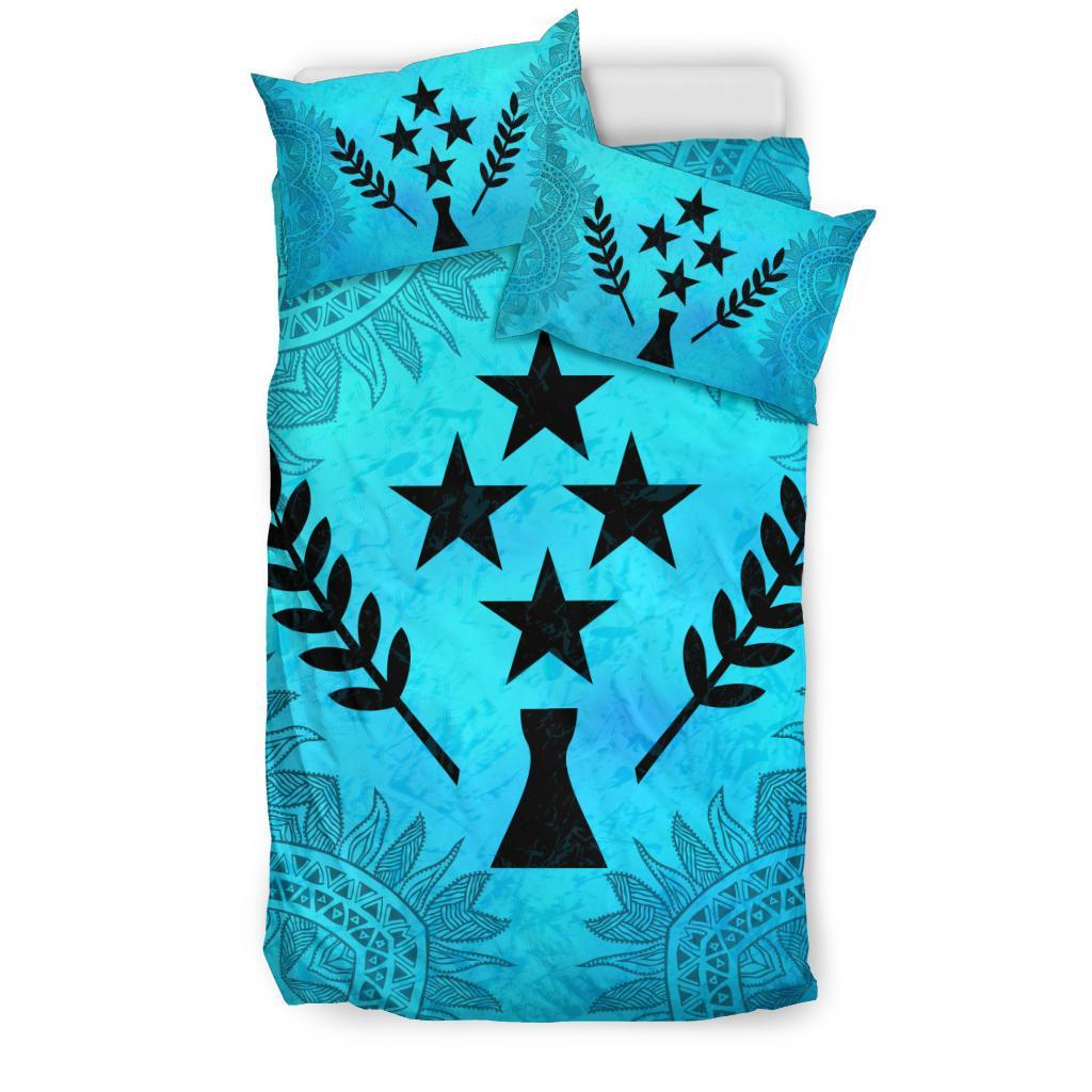 Kosrae Duvet Cover Set - Kosrae Flag Turquoise - Polynesian Pride