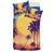 Hawaiian Palm Tree On The Beach Moon Night Polynesian Bedding Set - Polynesian Pride