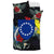 Cook Islands Duvet Cover Set - Cook Islands Coat Of Arms Hibiscus - Polynesian Pride