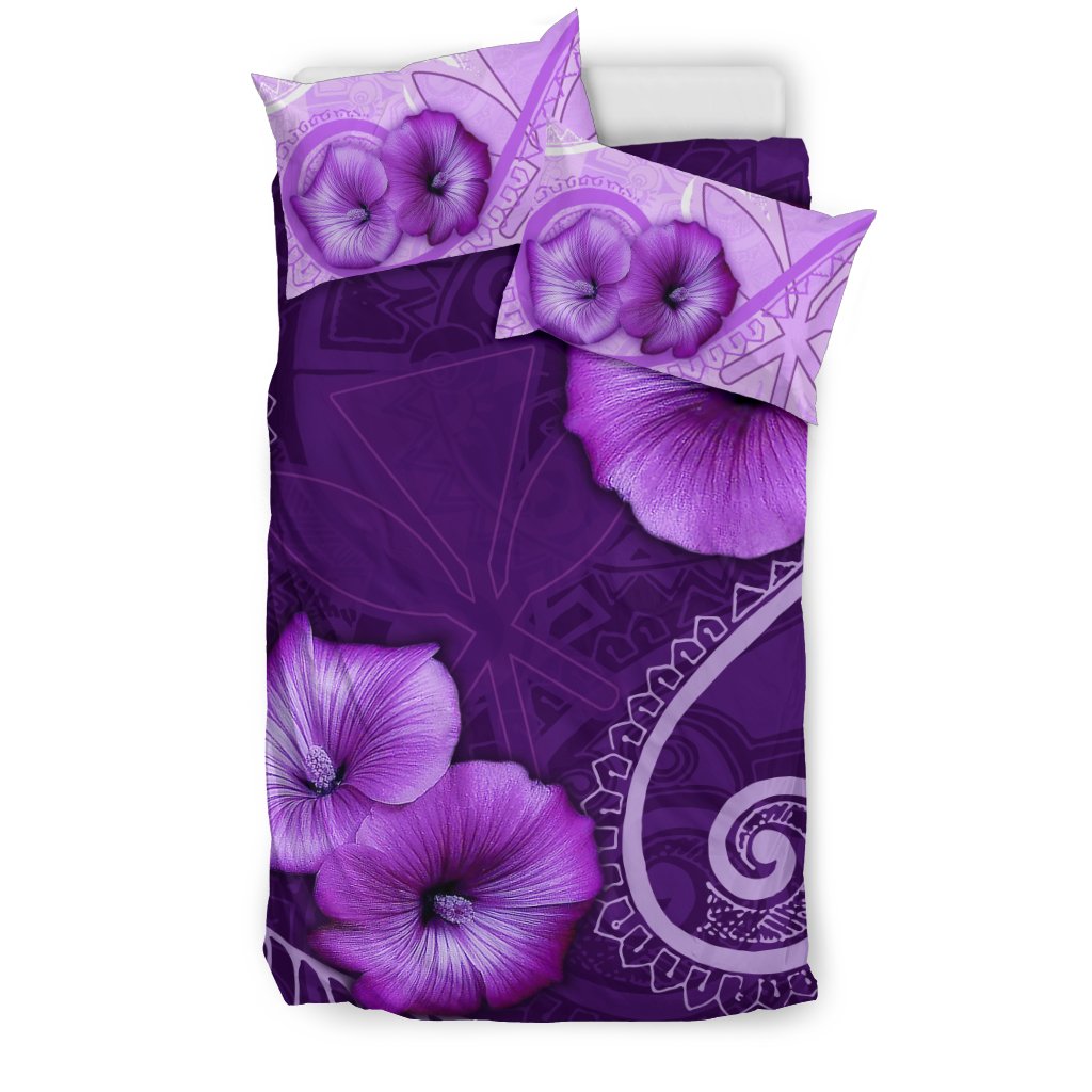 Hawaii Duvet Cover Set - Hibiscus Purple - Polynesian Pride