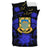 Tuvalu Duvet Cover Set - Tuvalu Coat Of Arms & Blue Hibiscus - Polynesian Pride