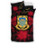 Tuvalu Duvet Cover Set - Tuvalu Coat Of Arms & Red Hibiscus - Polynesian Pride