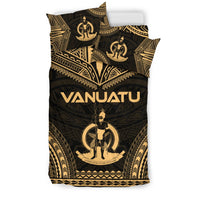 Vanuatu Polynesian Chief Duvet Cover Set - Gold Version - Polynesian Pride