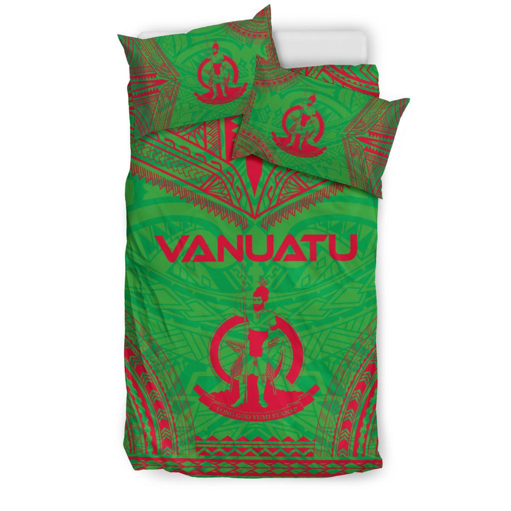 Vanuatu Flag Polynesian Chief Duvet Cover Set - Polynesian Pride
