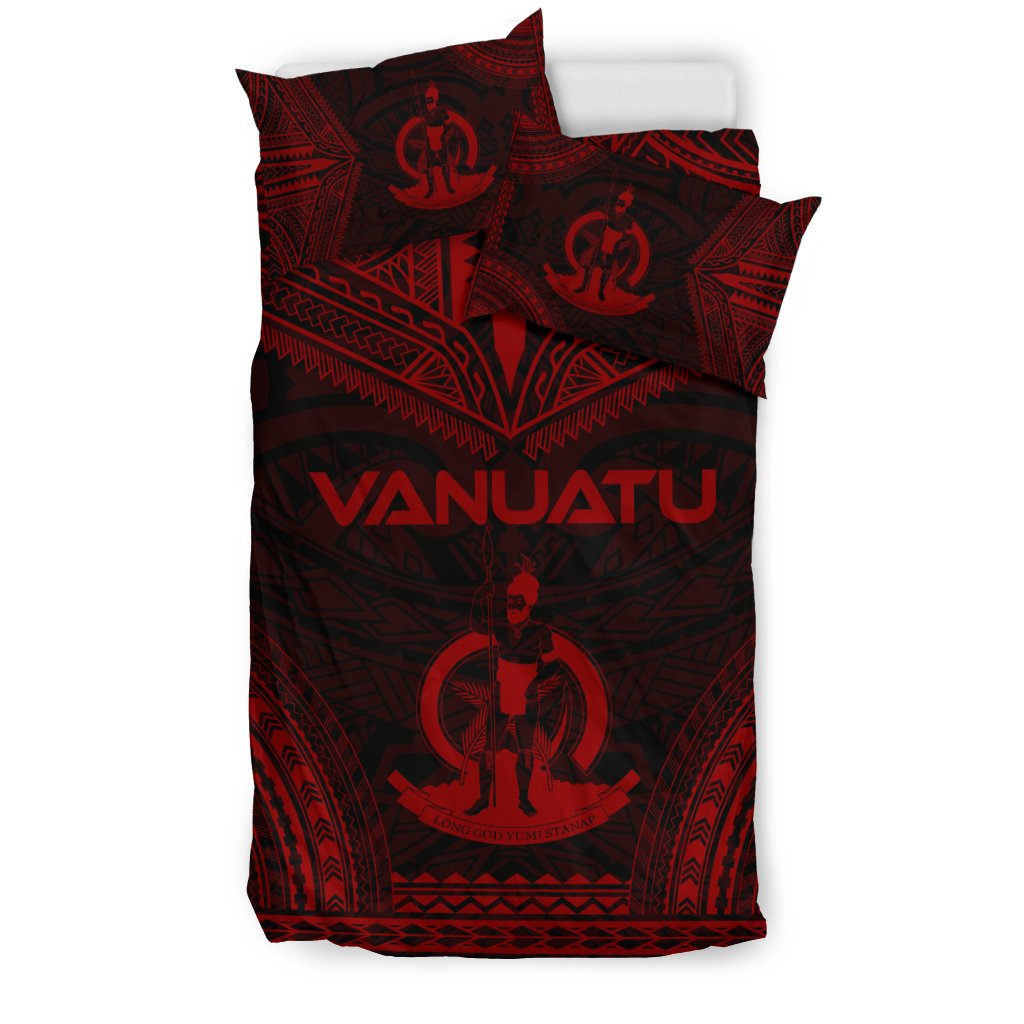 Vanuatu Polynesian Chief Duvet Cover Set - Red Version - Polynesian Pride