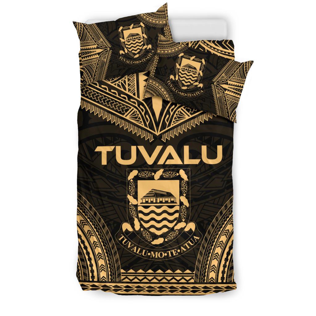 Tuvalu Polynesian Chief Duvet Cover Set - Gold Version - Polynesian Pride