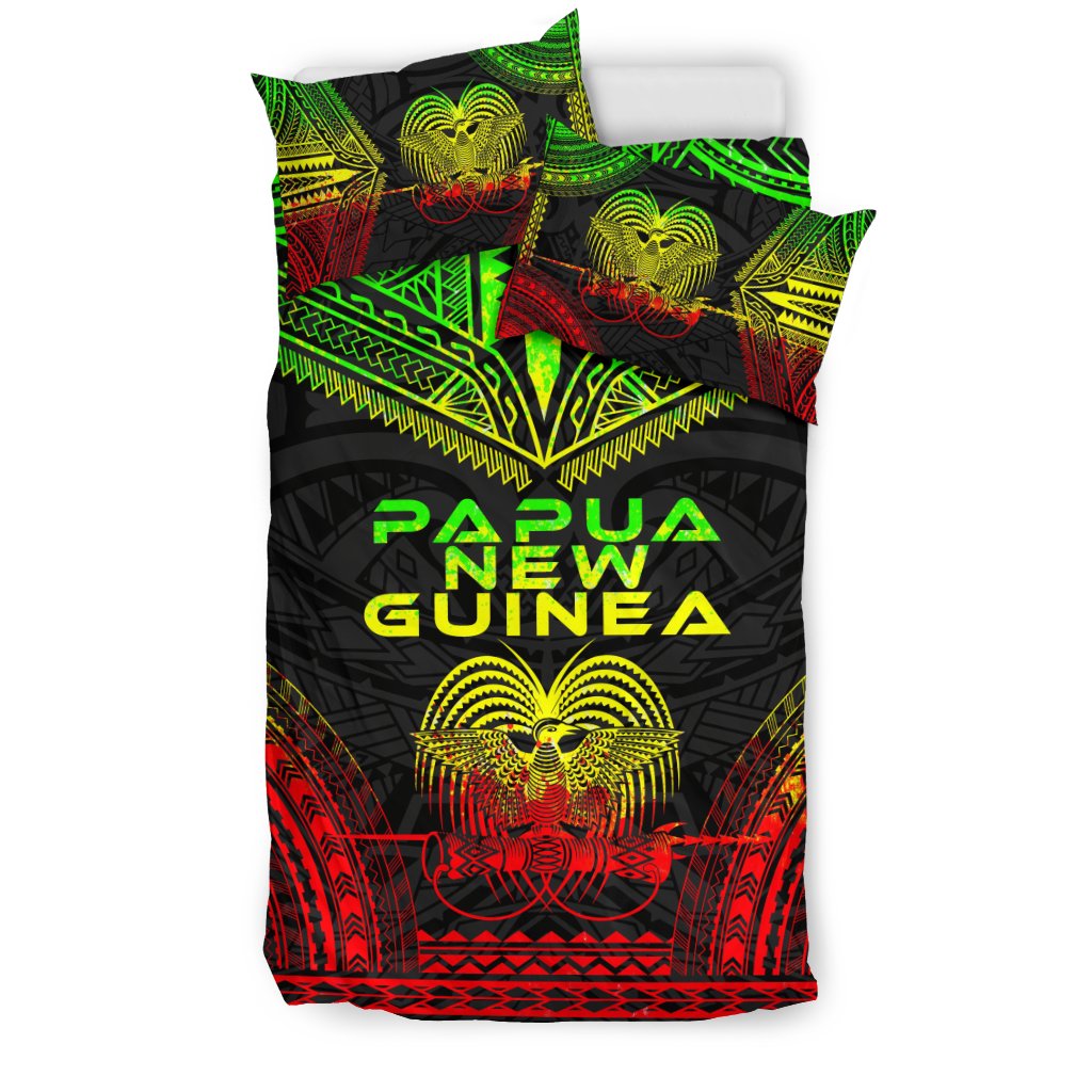 Papua New Guinea Polynesian Chief Duvet Cover Set - Reggae Version - Polynesian Pride