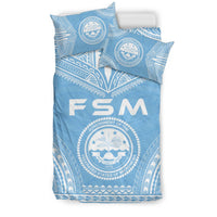 Federated States Of Micronesia Flag Polynesian Chief Duvet Cover Set - Polynesian Pride